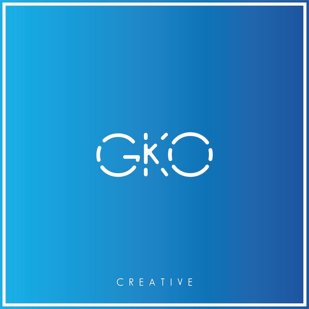GKO Premium Vector último diseño de logotipo diseño creativo logotipo vector ilustración monograma logotipo mínimo