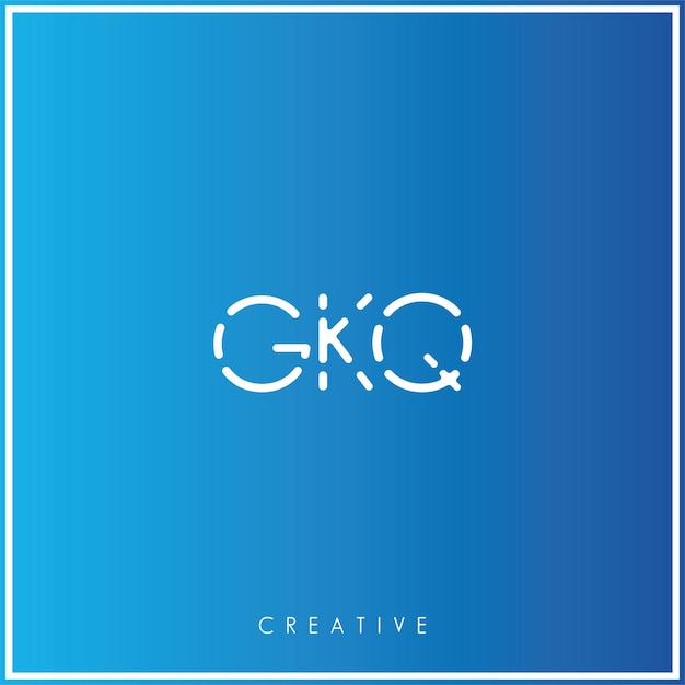 Vector gkq premium vector último diseño de logotipo diseño creativo logotipo vector ilustración monograma logotipo mínimo