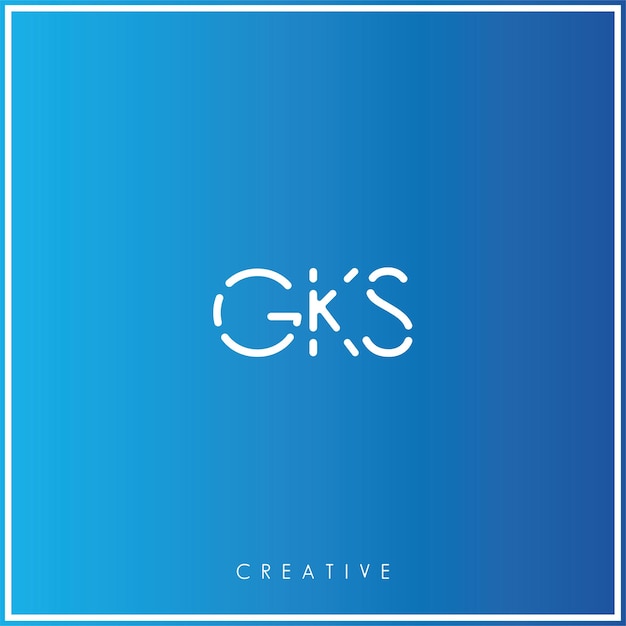 GKS Premium Vector último diseño de logotipo diseño creativo logotipo vector ilustración monograma logotipo mínimo