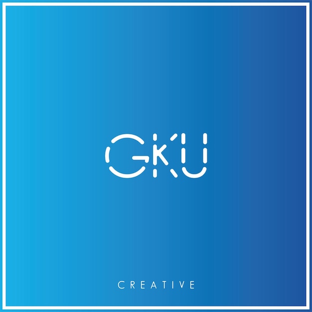 GKU Premium Vector último diseño de logotipo diseño creativo logotipo vector ilustración monograma logotipo mínimo