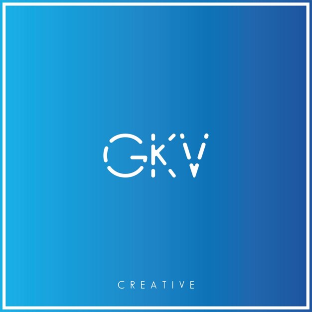 GKV Premium Vector último diseño de logotipo diseño creativo logotipo vector ilustración monograma logotipo mínimo