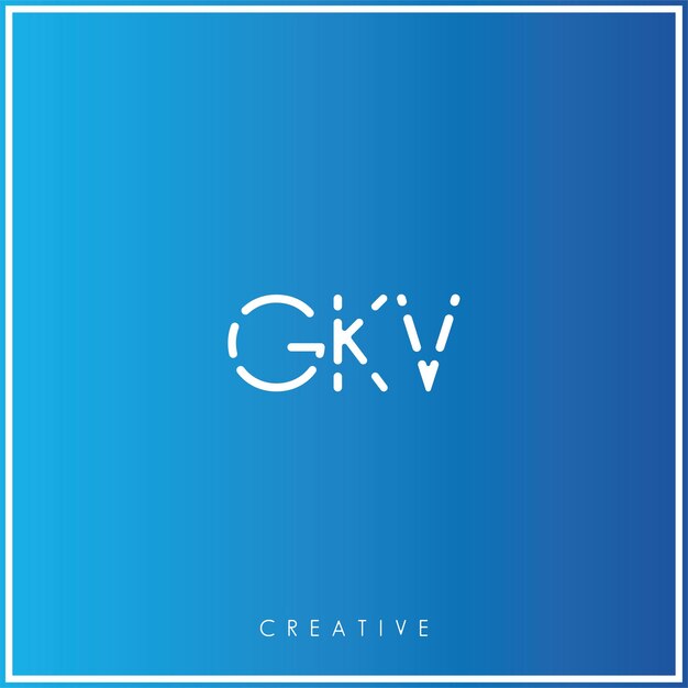 GKV Premium Vector último diseño de logotipo diseño creativo logotipo vector ilustración monograma logotipo mínimo