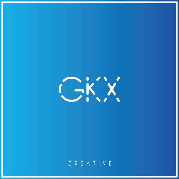 GKX Premium Vector último diseño de logotipo diseño creativo logotipo vector ilustración monograma logotipo mínimo