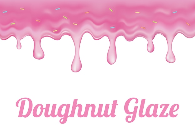Vector un glaseado de pink donut