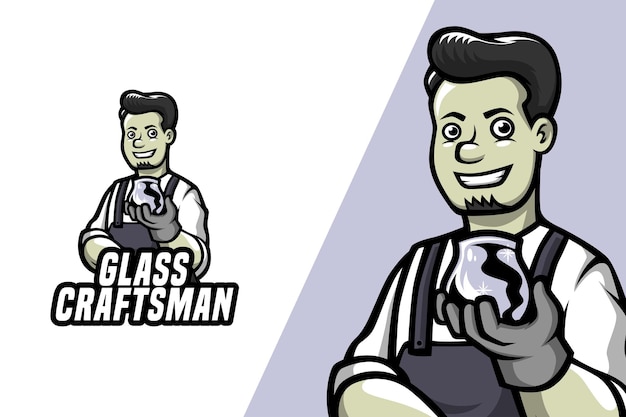Glass Craftman - Plantilla de logotipo de mascota