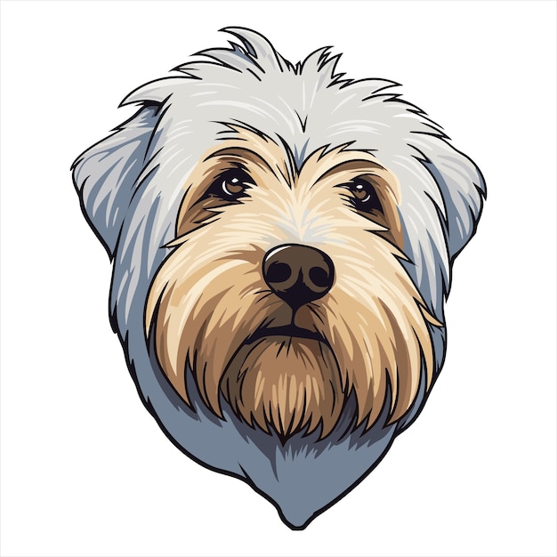 Glen Of Imaal Terrier Razas de perros dibujos animados Kawaii Personaje Animales Mascotas Ilustración de pegatinas aisladas