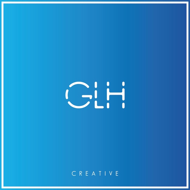 GLH Premium Vector último diseño de logotipo diseño creativo logotipo vector ilustración monograma logotipo mínimo