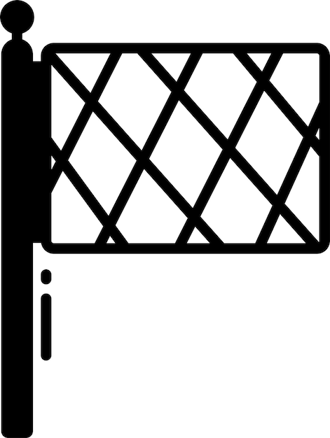 Vector el glifo de la bandera bávara y la ilustración del vector de líneas