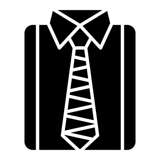 Glifo de camisa de oficina Ilustración negra sólida