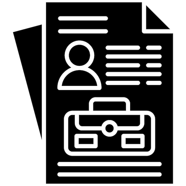 Glifo de cartera Ilustración negra sólida