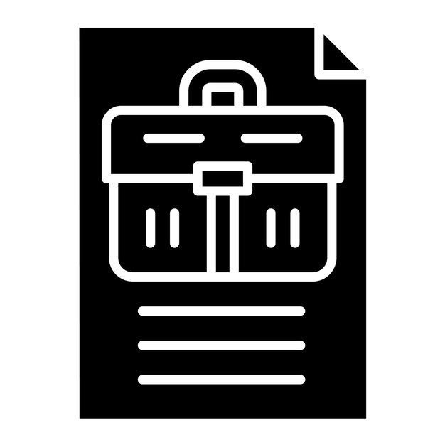 Glifo de cartera Ilustración negra sólida