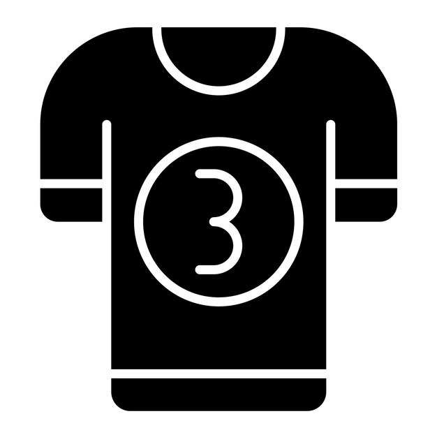 Glifo De Jersey De Hockey Sobre Césped Ilustración Negra Sólida