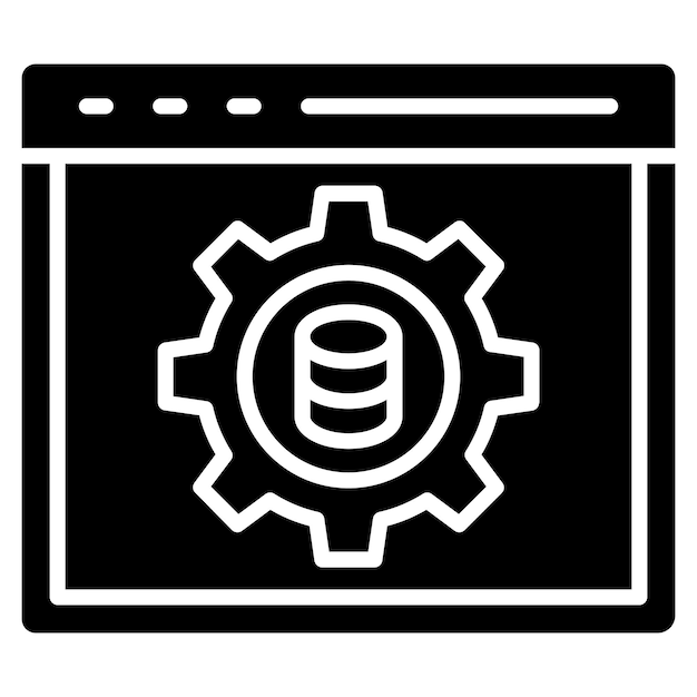 Glifo de plataformas de datos de clientes Ilustración negra sólida