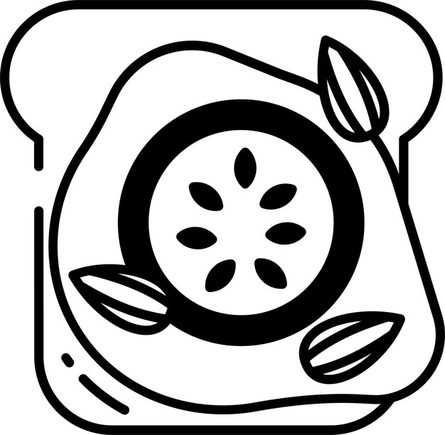 glifo de tostadas francesas e ilustración vectorial de líneas
