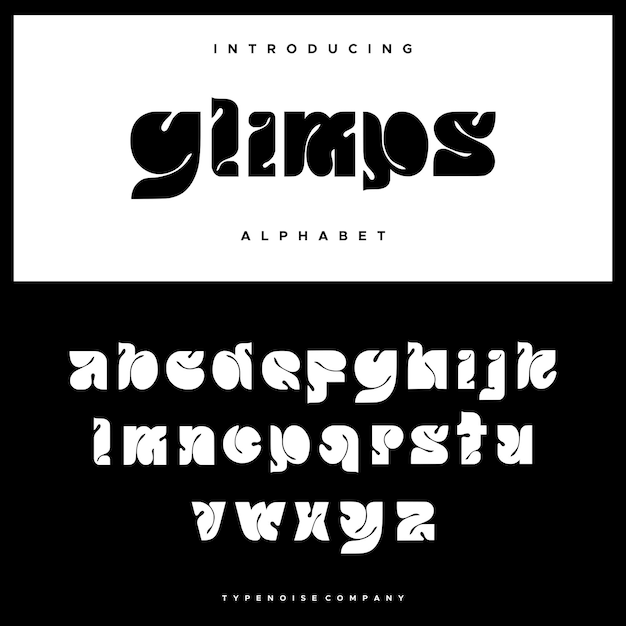 Glimps Display Font Typeface Concepto moderno y retro