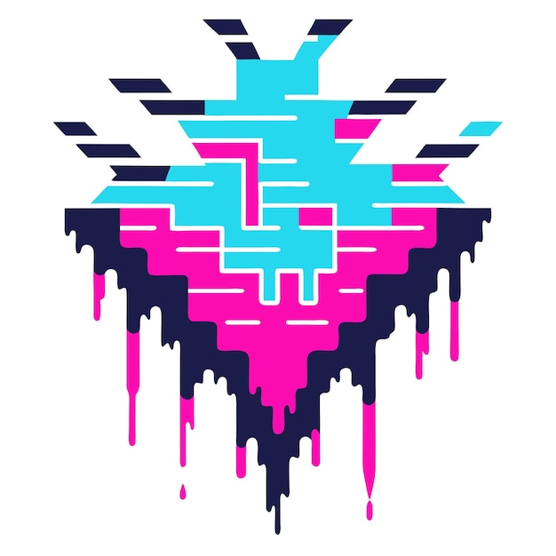 glitch distorsionado grungy formas abstractas sin costuras pa arte vectorial e ilustración