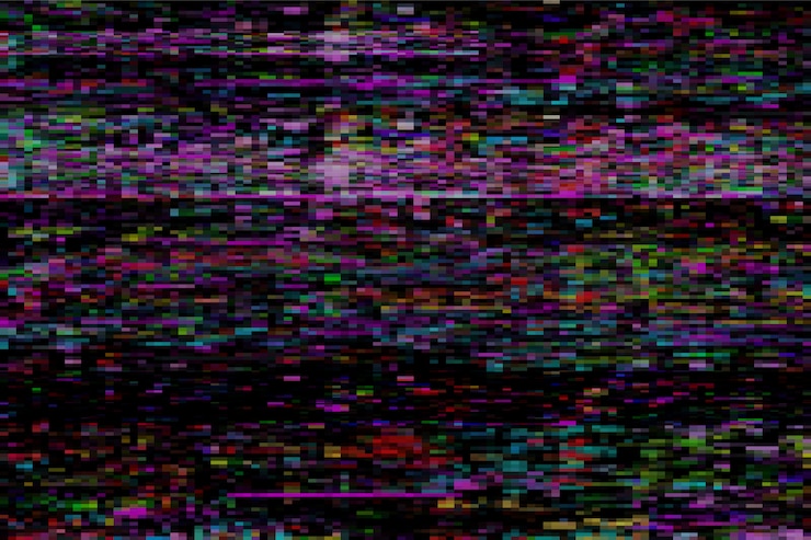 Vector glitch fondo abstracto colorido