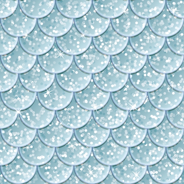 Glitter fish scales seamless pattern