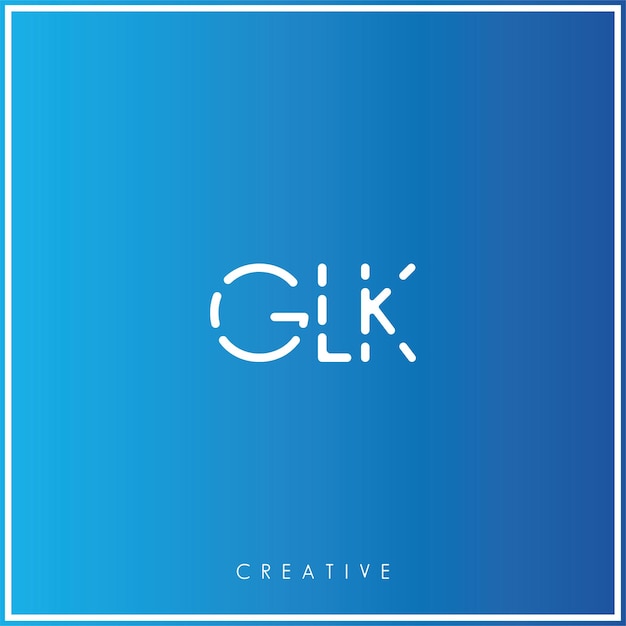GLK Premium Vector último diseño de logotipo diseño creativo logotipo vector ilustración monograma logotipo mínimo