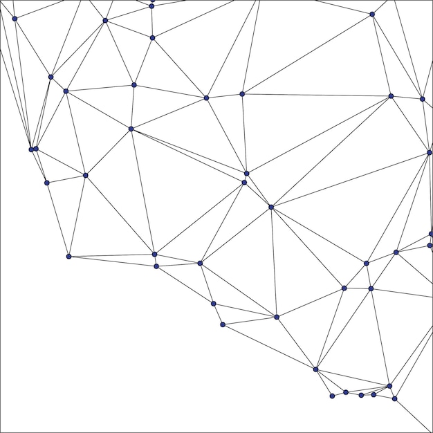 Global network connection background for banner design Abstract line background with connecting dots and lines Network Connecting dot polygon Social network communication Internet technology