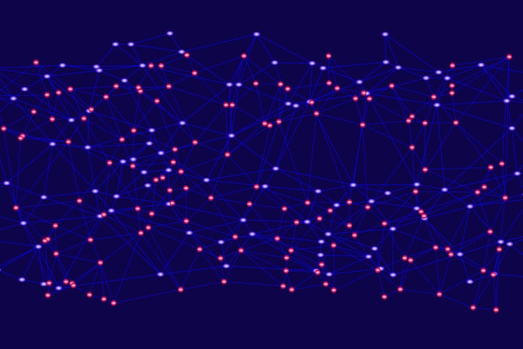 Vector global network connection background for banner design abstract line background with connecting dots and lines network connecting dot polygon social network communication internet technology