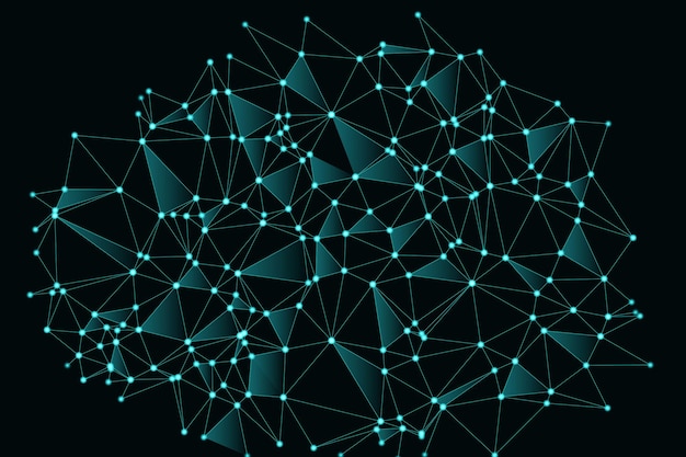 Global network connection background for banner design Abstract line background with connecting dots and lines Network Connecting dot polygon Social network communication Internet technology