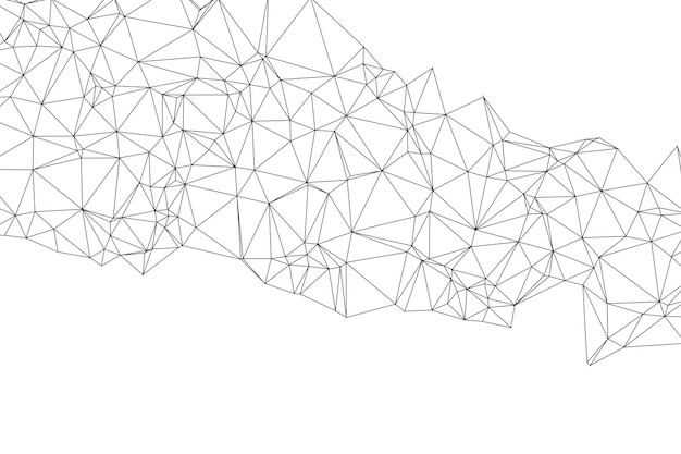 Global network connection background for banner design Abstract line background with connecting dots and lines Network Connecting dot polygon Social network communication Internet technology