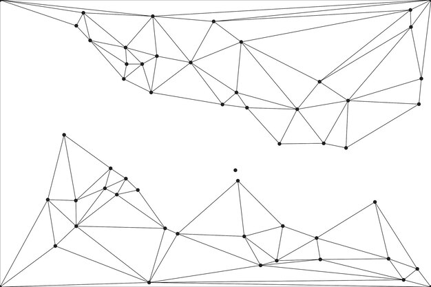Global network connection background for banner design Abstract line background with connecting dots and lines Network Connecting dot polygon Social network communication Internet technology