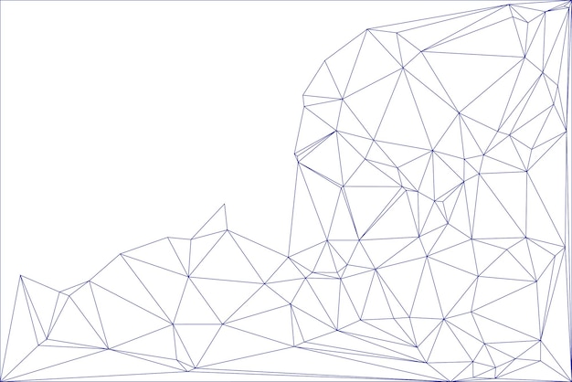 Global network connection background for banner design Abstract line background with connecting dots and lines Network Connecting dot polygon Social network communication Internet technology