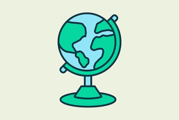 Globe icon icon related to UI elements suitable for web site app user interfaceselement printable etc flat line icon style simple vector design editable