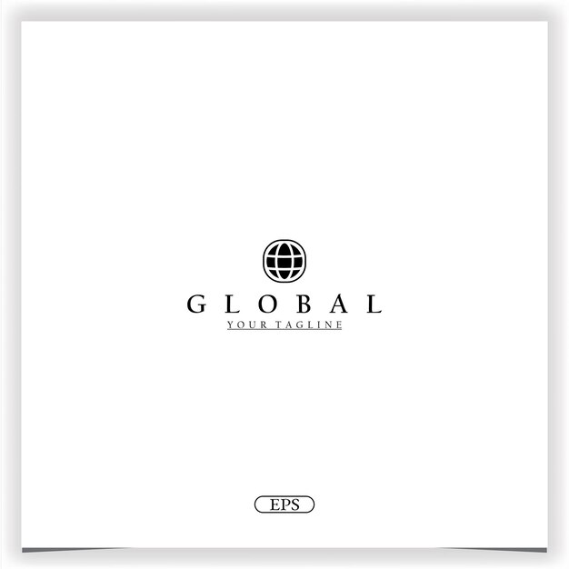 Globe logo premium elegante plantilla vector eps 10