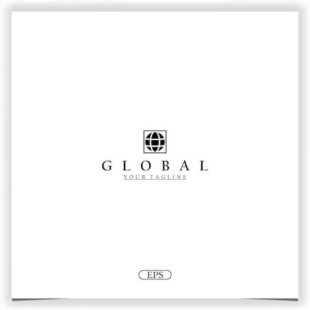 Globe logo premium elegante plantilla vector eps 10