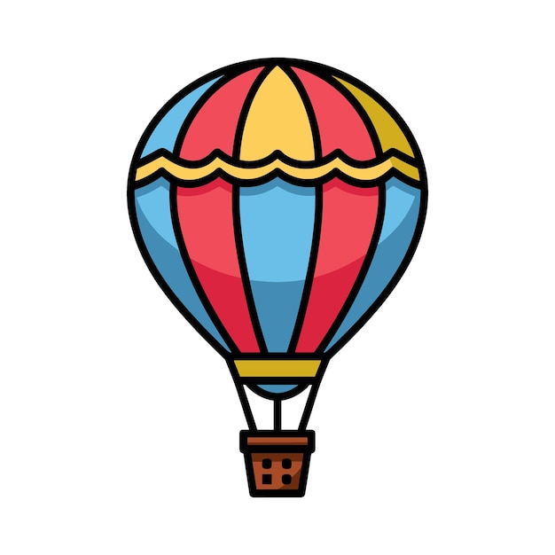 Globo aerostático de dibujos animados