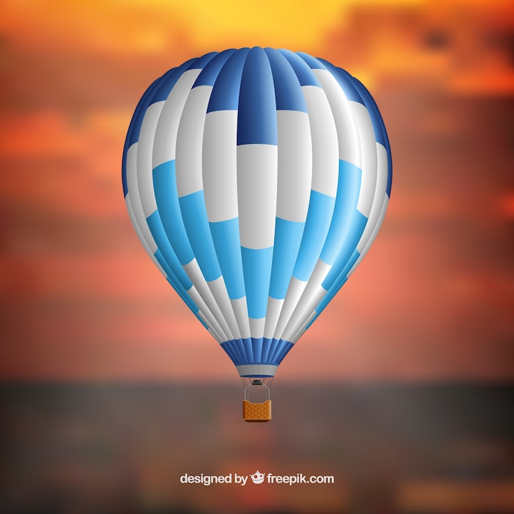 Vector globo de aerostático realista