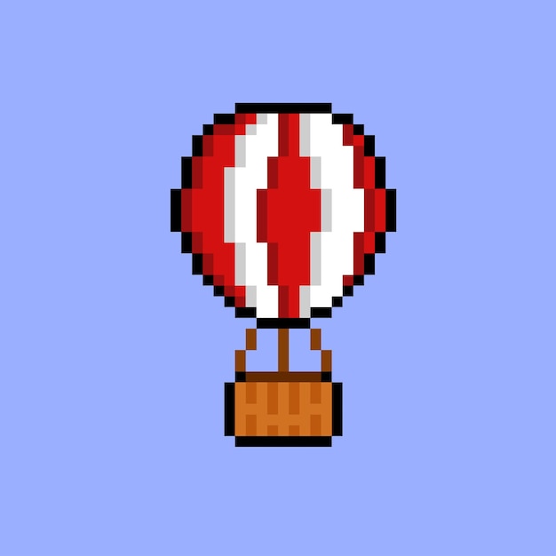 globo de aire con estilo pixel art