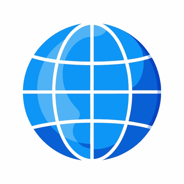 globo azul y blanco con una cuadrícula
