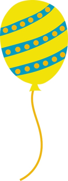 Globo Celebración Alegría Lindo Icono Plano Ilustración