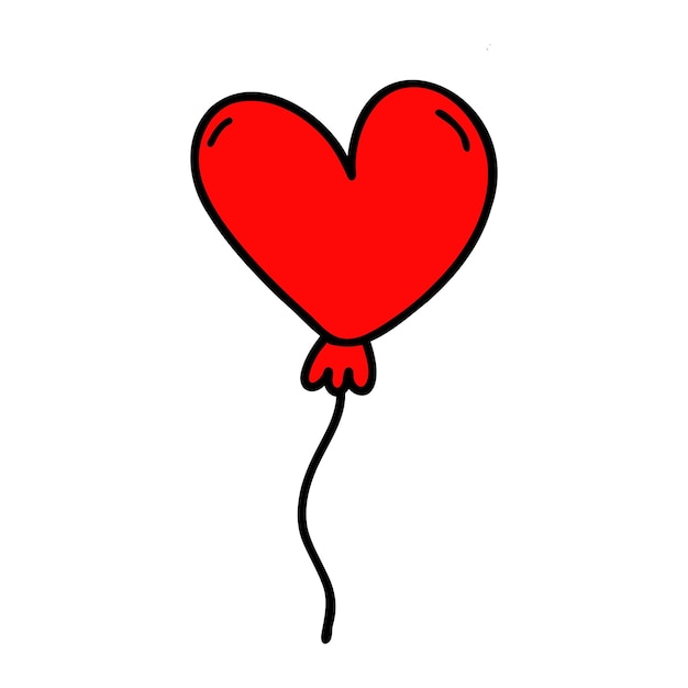 Globo de corazón rojo