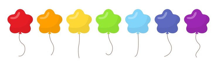 Vector globo flores colores del arco iris aire con juego de cuerdas feliz cumpleaños fiesta aniversario lgbt friendly