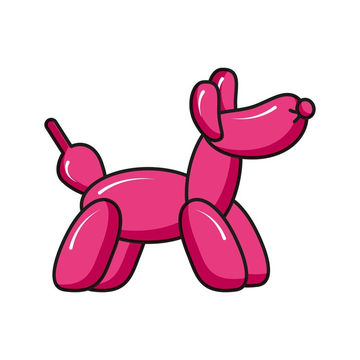 Vector globo con forma de perro