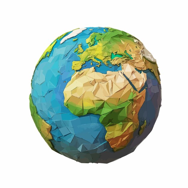 Vector un globo con un mapa del mundo en él