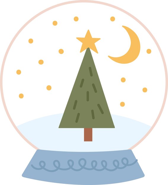 Globo de nieve con árbol