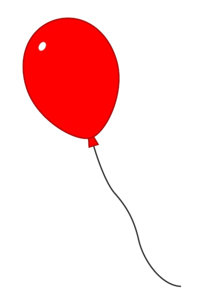 un globo rojo con un corazón en él