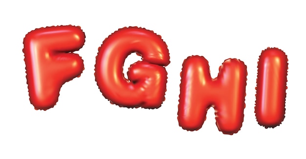 un globo rojo con las letras g y g en él
