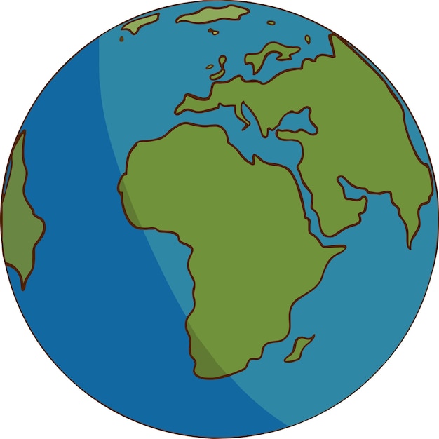 Un globo terráqueo con el continente de África en él.