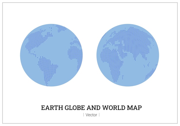 Globo terrestre y mapa del mundo