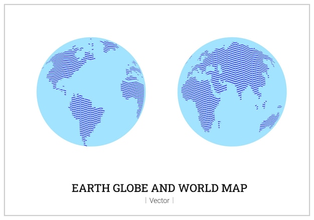 Globo terrestre y mapa del mundo
