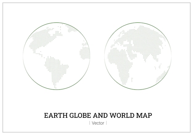 Globo terrestre y mapa del mundo