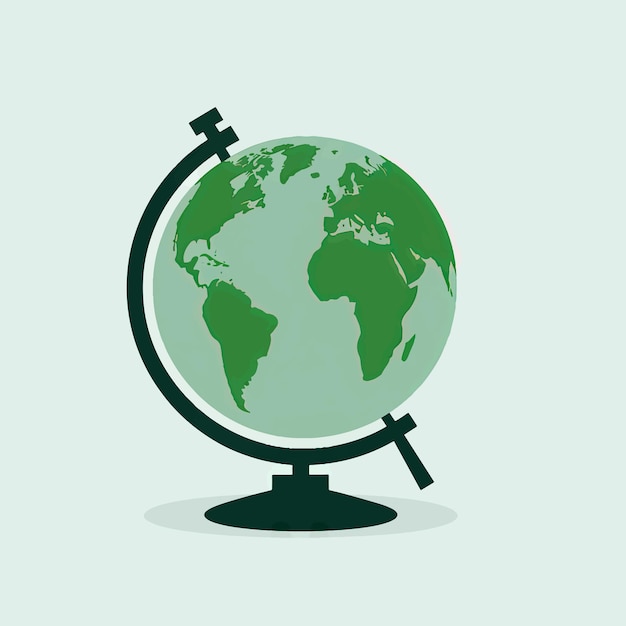 Un globo verde con un globo verde en él