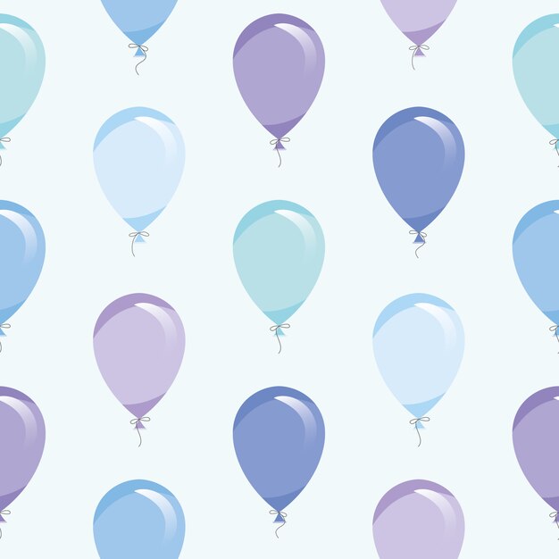 Globos de aire azul de patrones sin fisuras